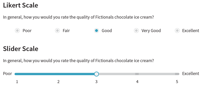 Likert vs. Slider Scale